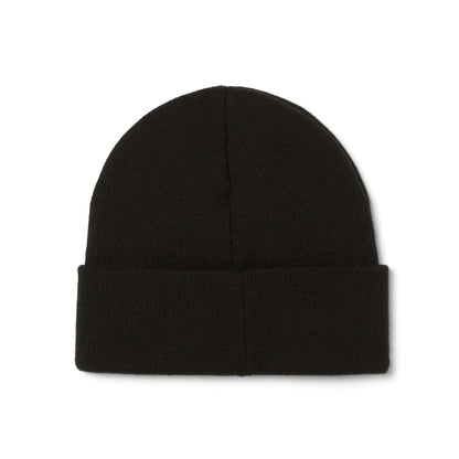 ALL CAPS CUFF BEANIE - BLACK