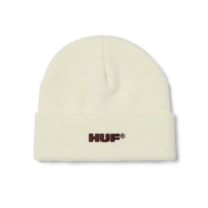 ALL CAPS CUFF BEANIE - CREAM