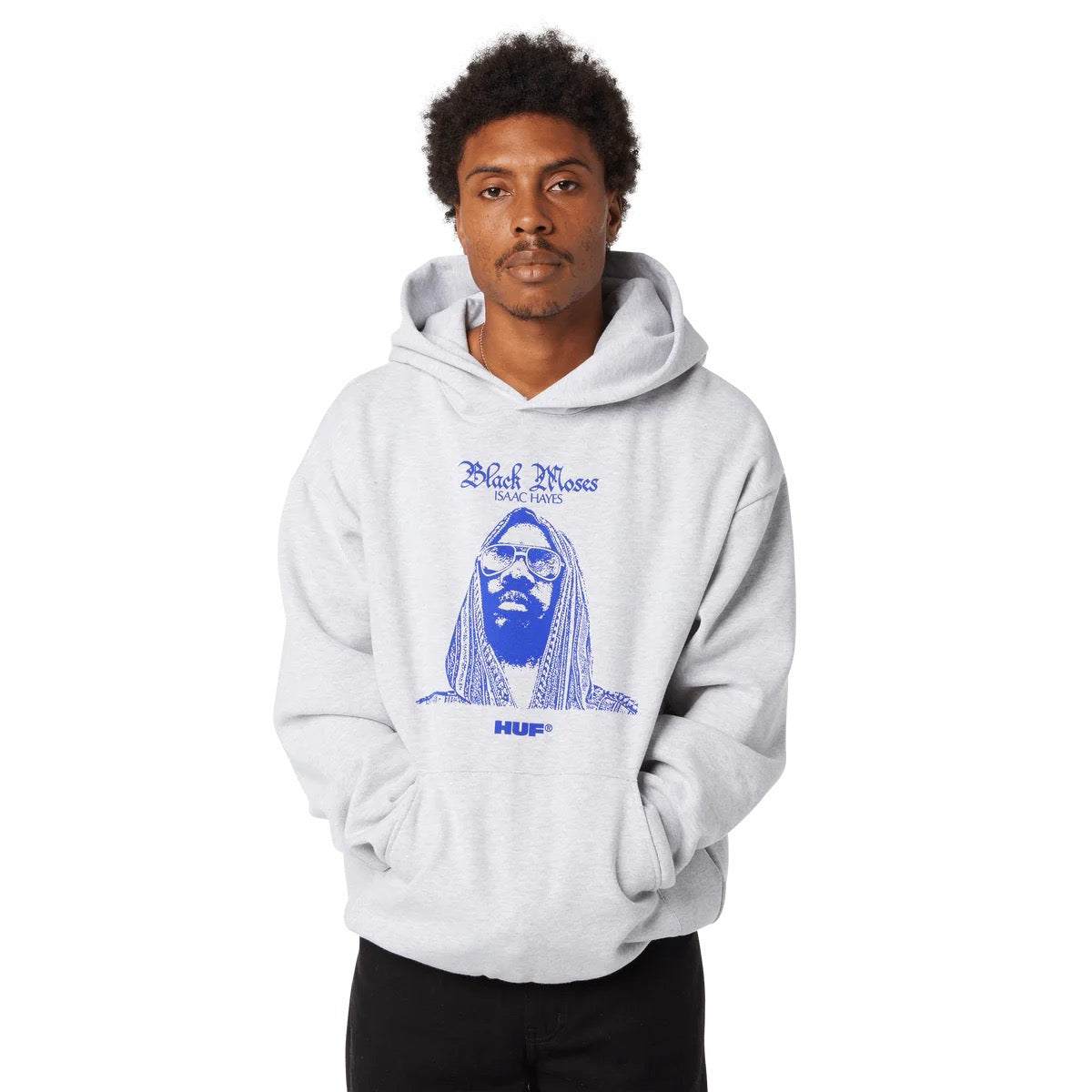 HUF x Isaac Hayes Black Moses Heavyweight Pullover Hoodie