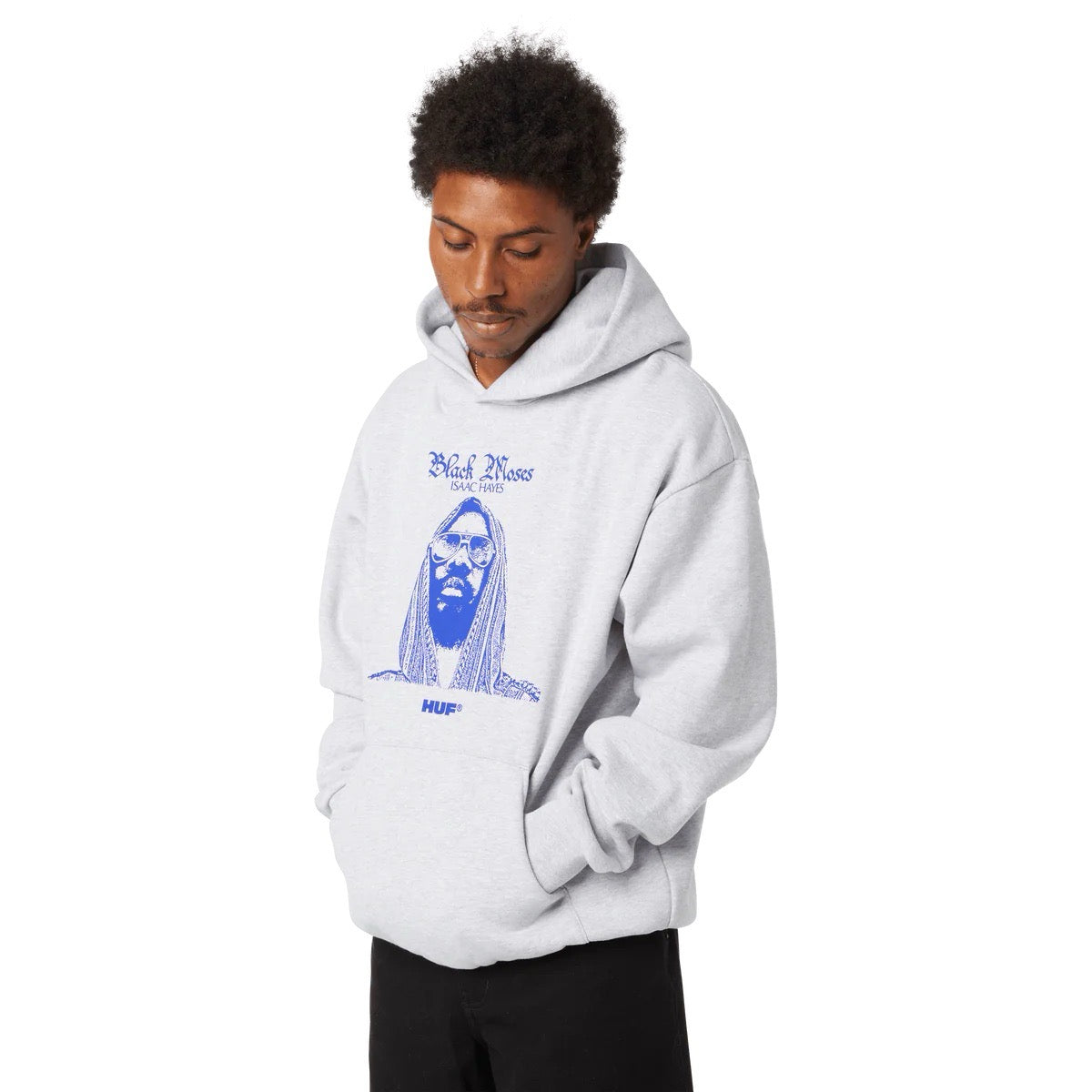 HUF x Isaac Hayes Black Moses Heavyweight Pullover Hoodie