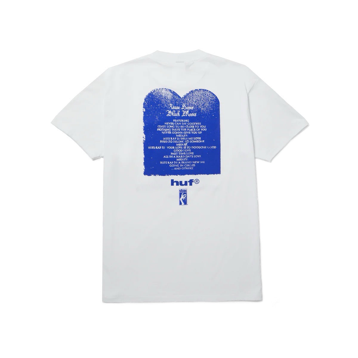 HUF x Isaac Hayes Black Moses Heavyweight T-Shirt - White
