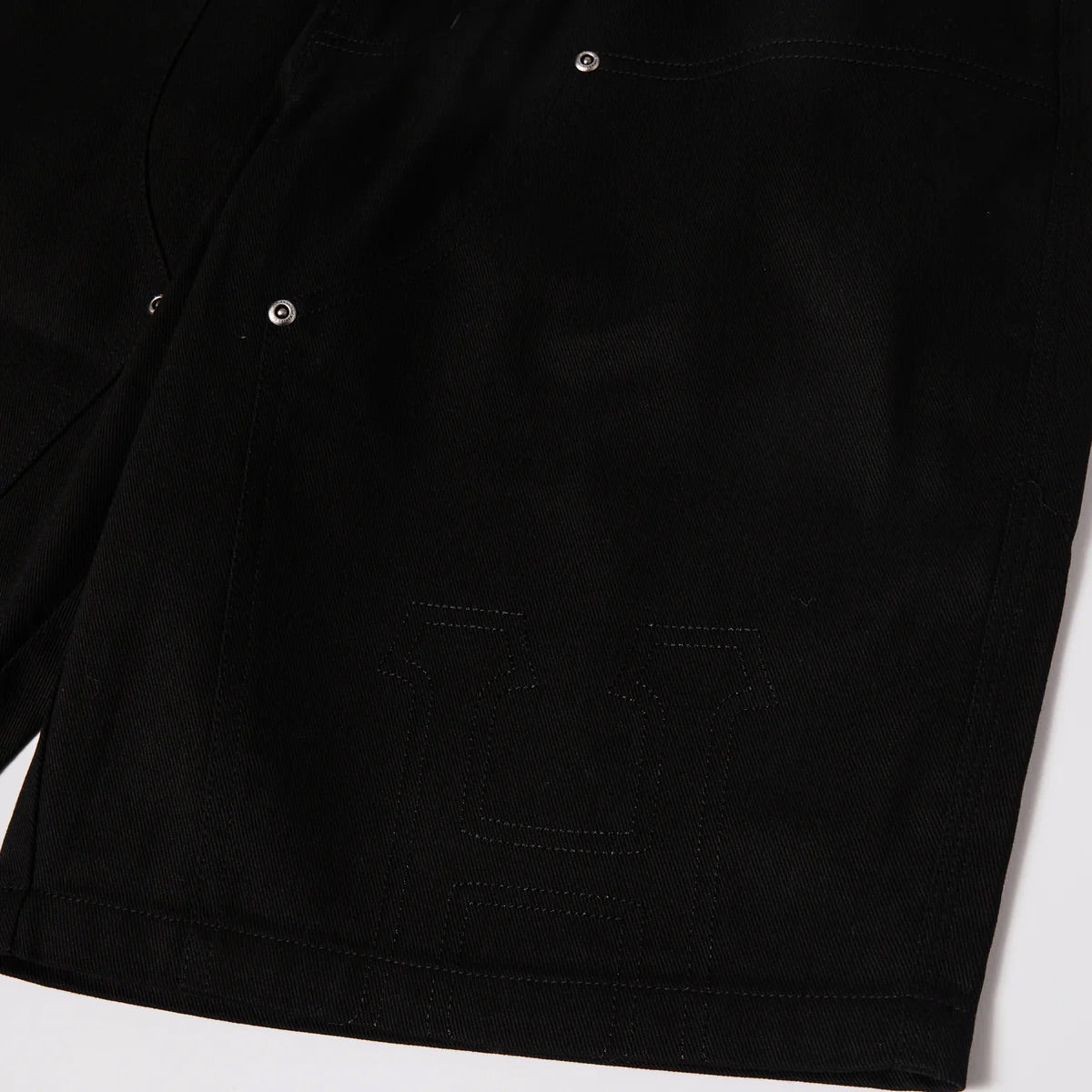 Classic H Double Knee Work Short - Black