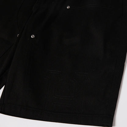 Classic H Double Knee Work Short - Black