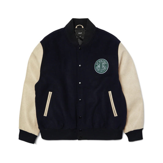 Global Transit Varsity Jacket - Navy White