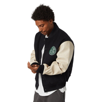 Global Transit Varsity Jacket - Navy White