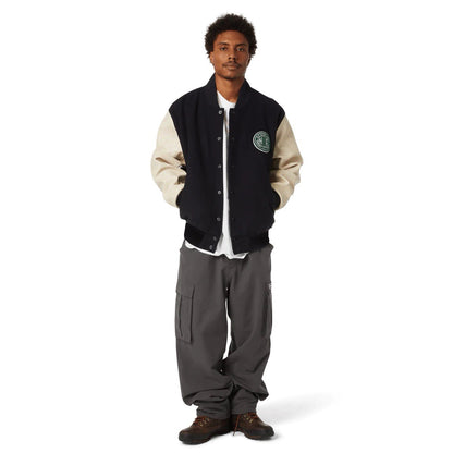 Global Transit Varsity Jacket - Navy White