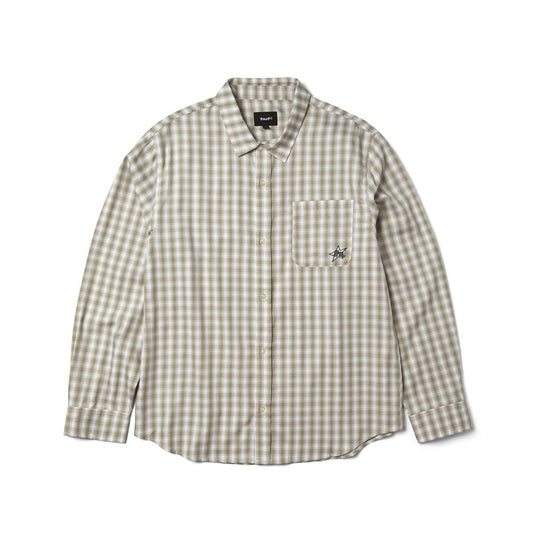H Star Long Sleeve Plaid Shirt - Putty