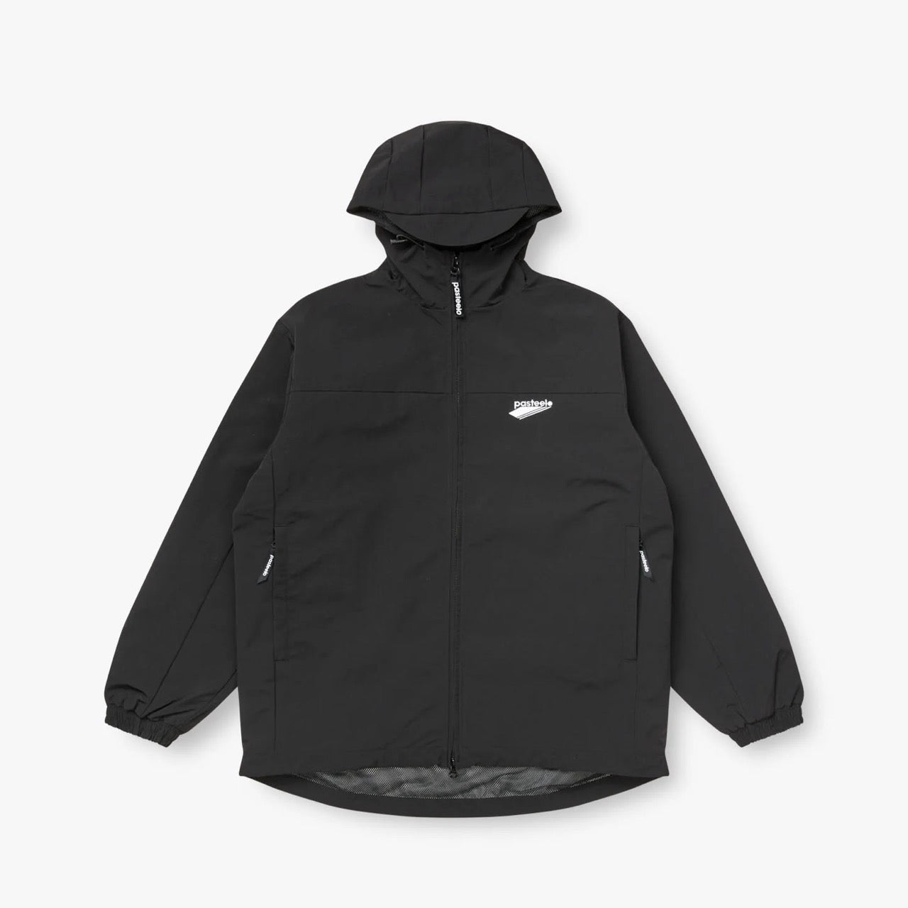HOODED SHELL JACKET - BLACK