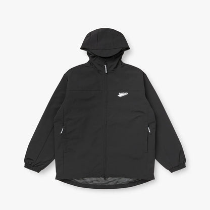 HOODED SHELL JACKET - BLACK