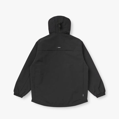 HOODED SHELL JACKET - BLACK