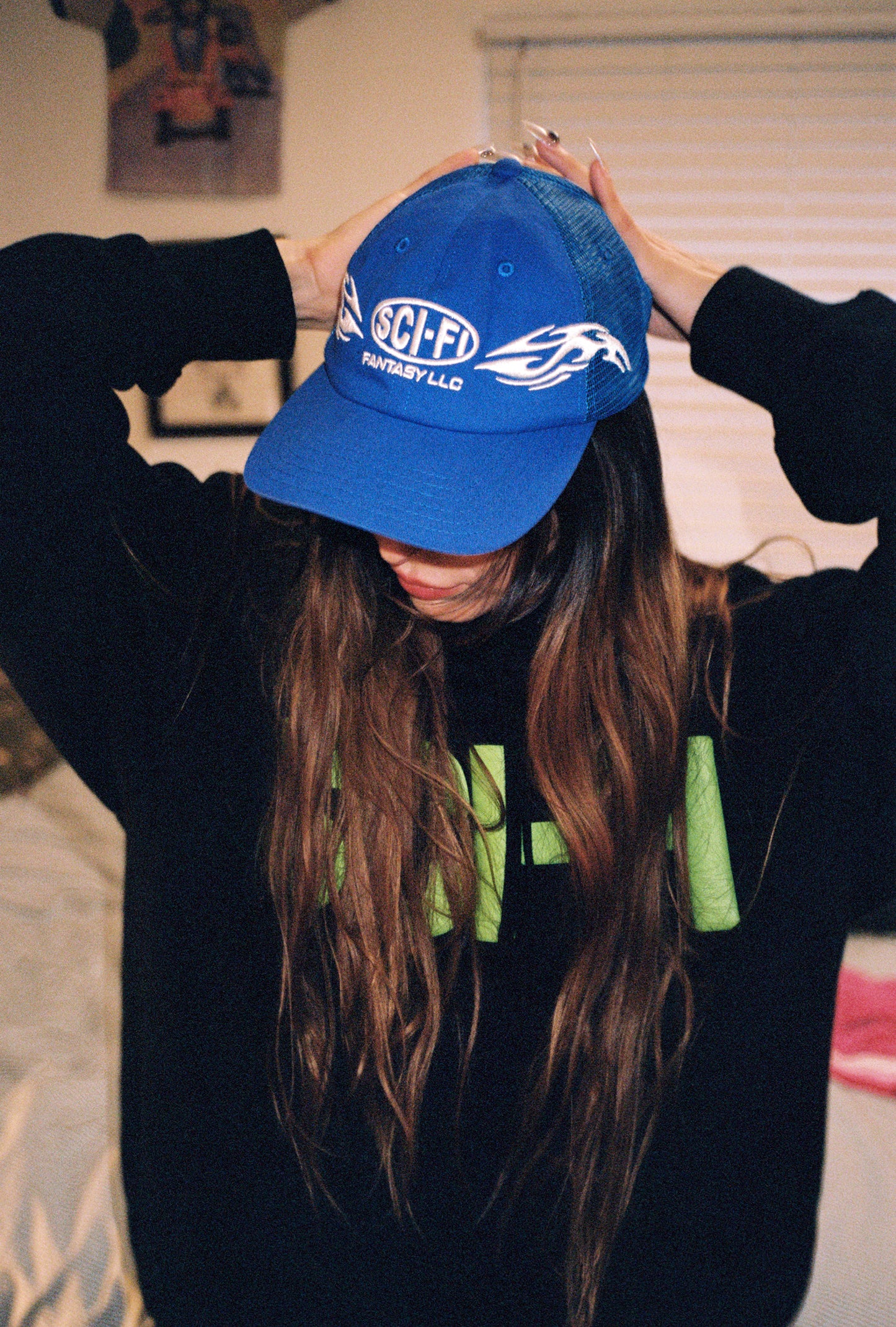 Origin Mesh Hat - Blue & White