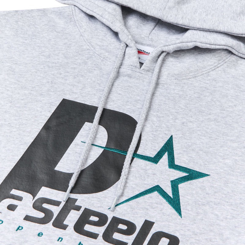 P STEELO HOODIE - HEATHER GREY/DARK TEAL