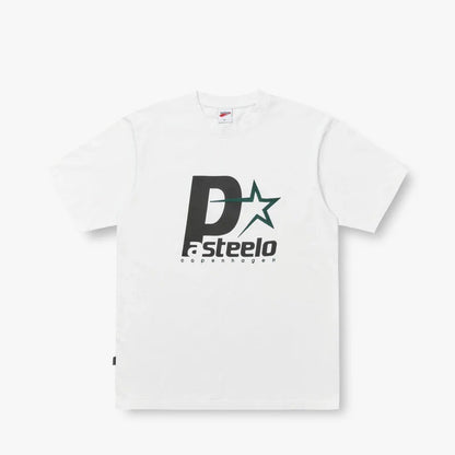 P STEELO TEE - WHITE/DARK TEAL