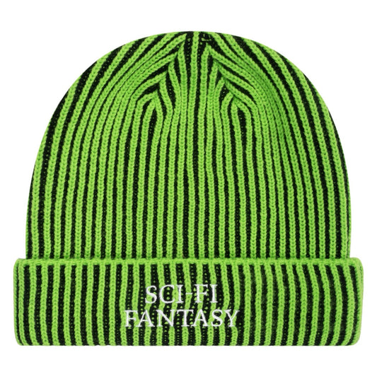 Sci-Fi Fantasy Logo Beanie - Lime Black