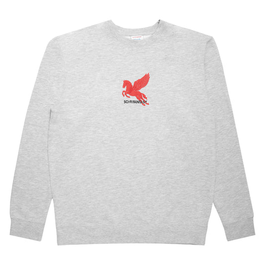 SCI FI FANTASY PEGASUS CREWNECK FLEECE GREY
