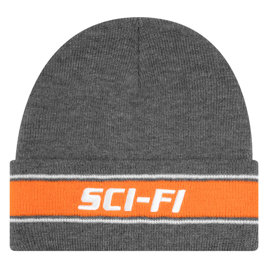 SCI FI FANTASY STRIPE FOLD BEANIE GRAY