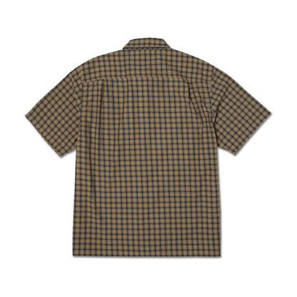 Stretch Micro Plaid Shirt - Clay