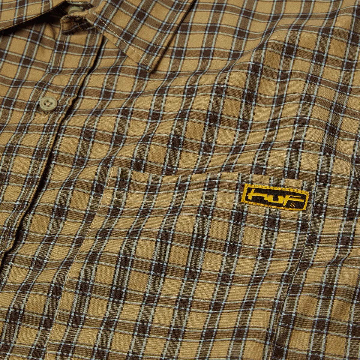 Stretch Micro Plaid Shirt - Clay