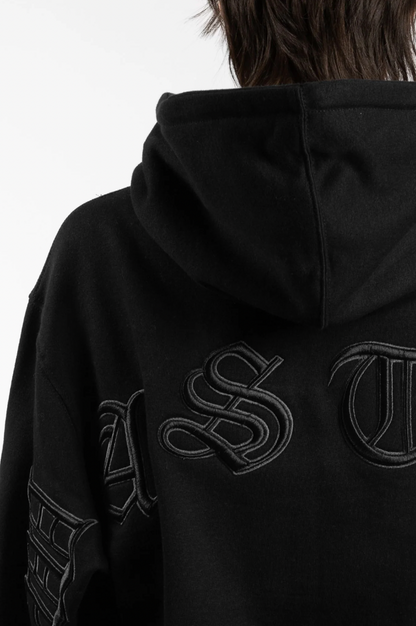 KINGDOM CURVE ZIP HOODIE - BLACK