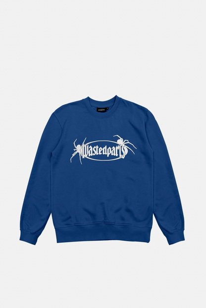 CREWNECK KEDEL REZET - BLÅ