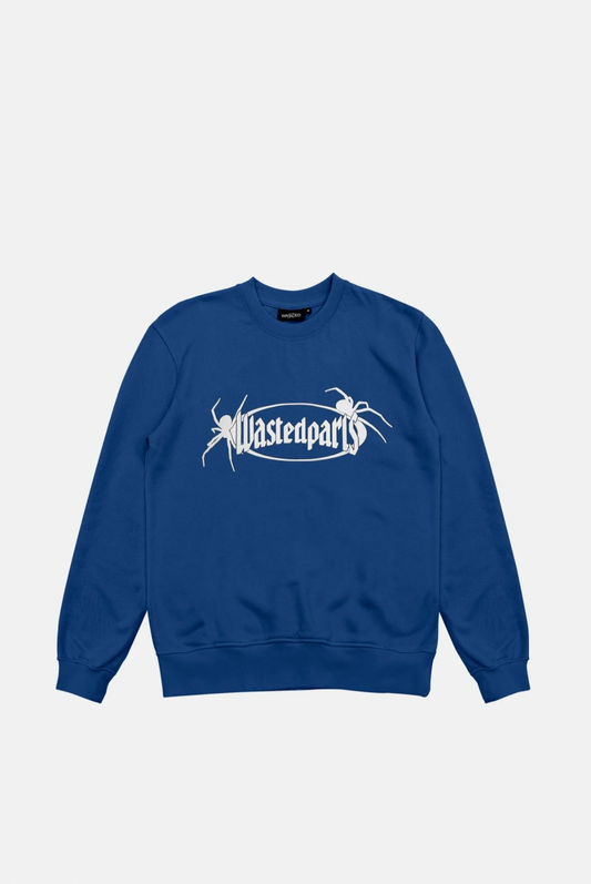 CREWNECK KEDEL REZET - BLÅ