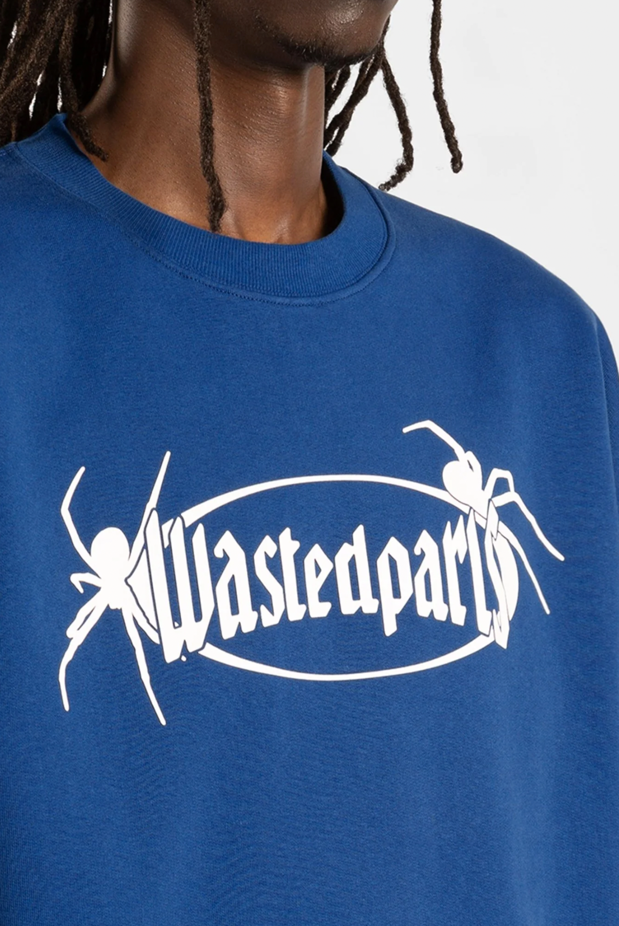 CREWNECK KEDEL REZET - BLÅ