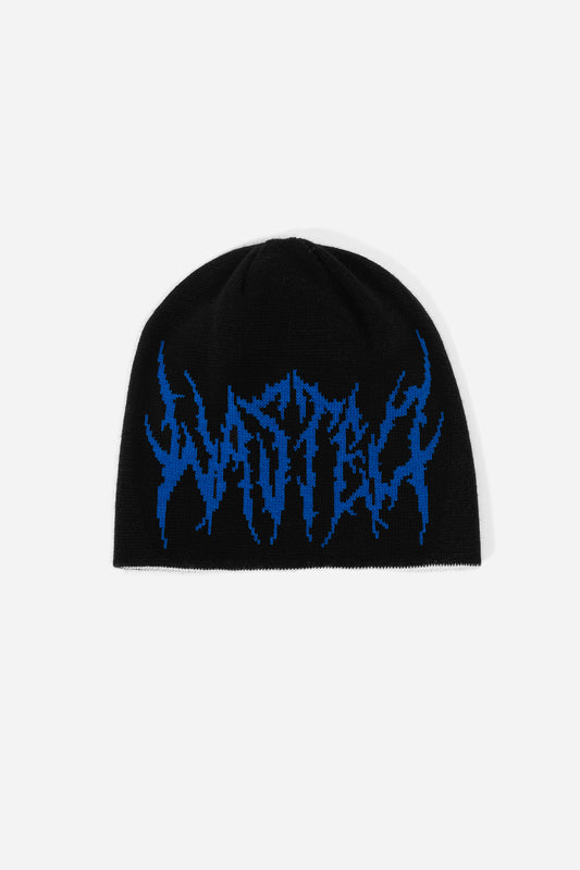 VAULT REVERSE BROW BEANIE - BLACK / BLUE