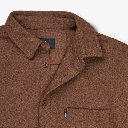 WOOL BLEND SHIRT - WALNUT