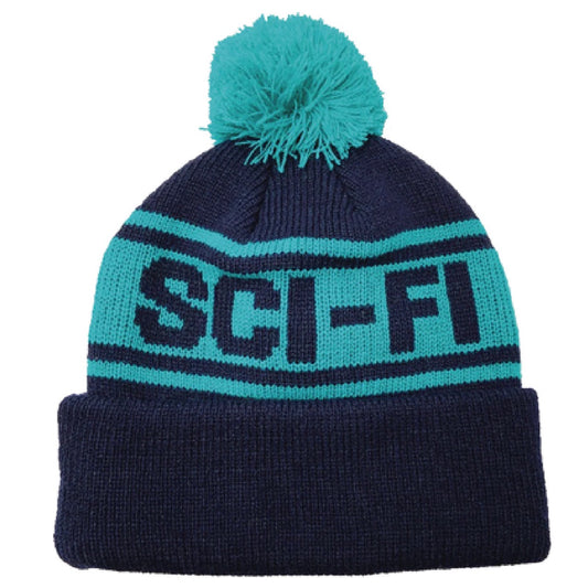 Sci-Fi Pom Beanie - Navy / Jade