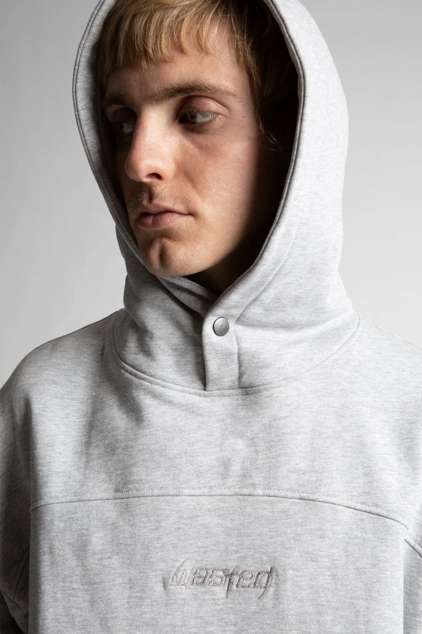 Boxy Switchblade Hoodie - Heather Grey