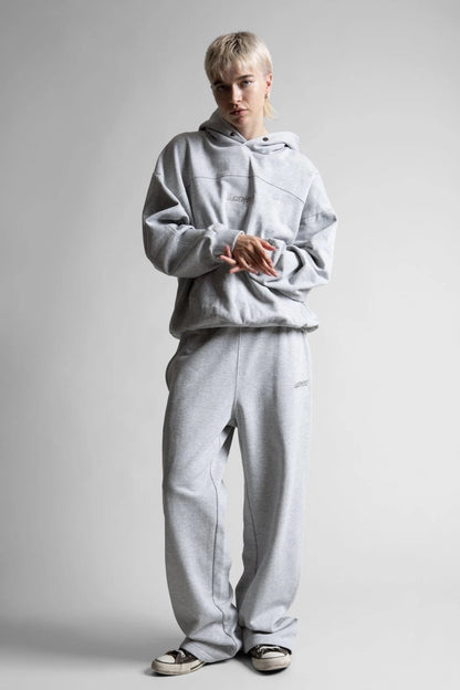 Boxy Switchblade Hoodie - Heather Grey