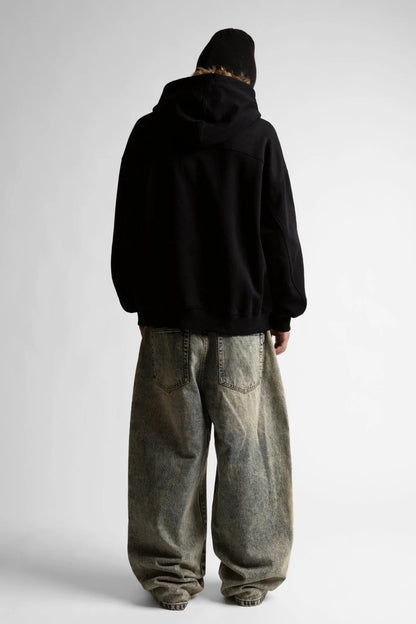 Boxy Switchblade Hoodie - Black