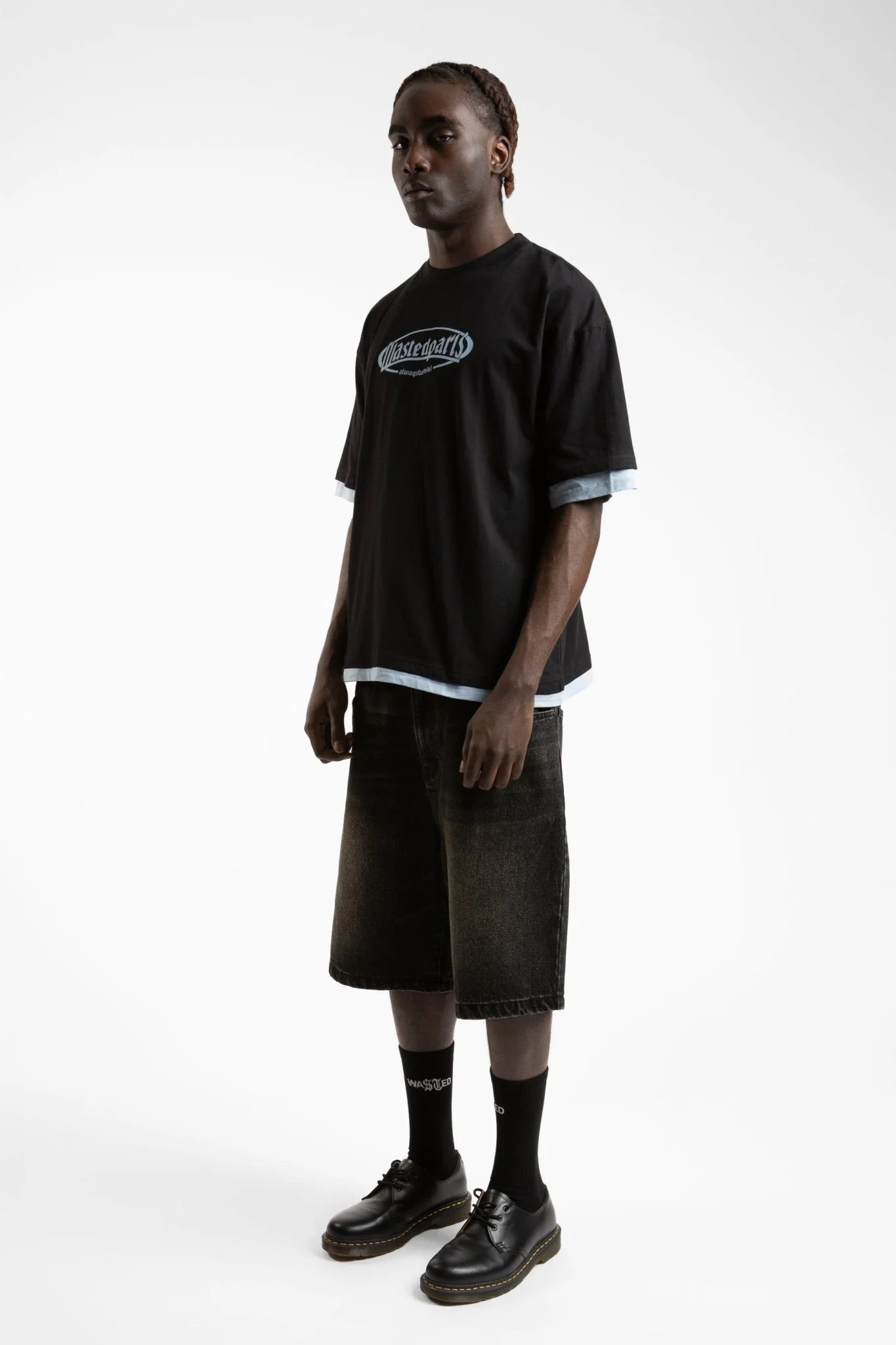 CASPER SANDBLAST SHORT - FADED BLACK