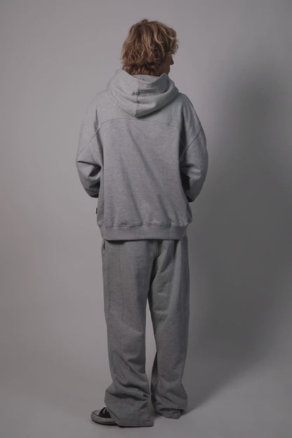 Boxy Switchblade Hoodie - Heather Grey