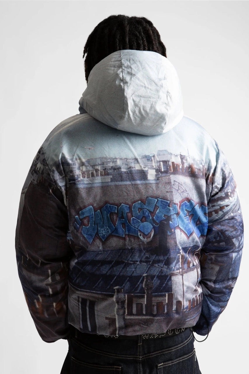ELEVATION REVERSIBLE PUFFER JACKET - BLACK MULTI