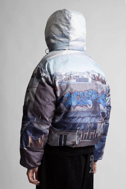 ELEVATION REVERSIBLE PUFFER JACKET - BLACK MULTI