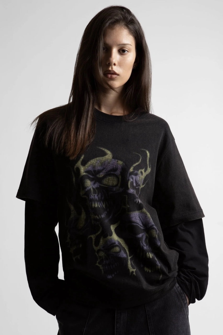 Age Skull T-Shirt - Faded Black