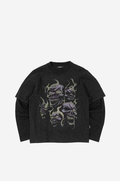 Age Skull T-Shirt - Faded Black